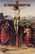 Francesco Francia Crucifixion with Sts John and Jerome oil on canvas